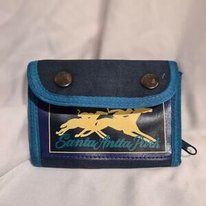 Vintage Santa Anita Park Canvas Trifold‎ Wallet